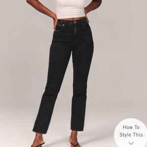 Abercrombie The Skinny High Rise Black Jean